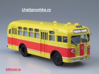 Коллекционная масштабная модель 1:43 Автобус ЗиС-155 желто-красный со шторами (Автоистория)